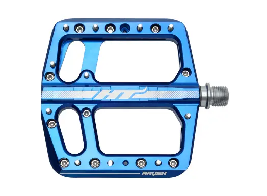 HT ANS12 Raven Platformpedal Blå Alu, 105x105x14mm,11-pins, 420g 