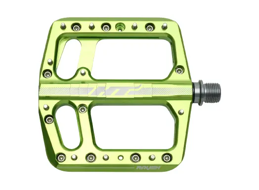 HT ANS12 Raven Platformpedal Grønn Alu, 105x105x14mm, 11-pins, 420g 