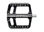 HT ANS12 Raven Platformpedal Sort Alu, 105x105x14mm, 11-pins, 420g 