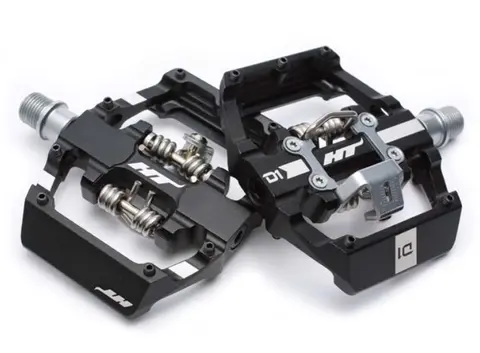 HT DUO D1 Kombipedaler Sort Alu, 5/9-pins, m/cleats, 388gr