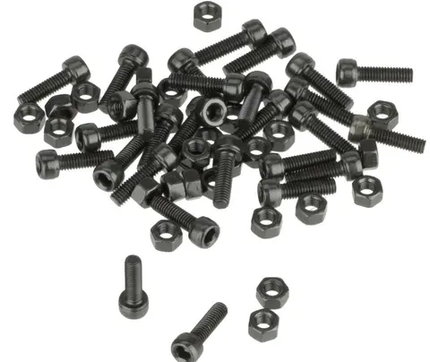 HT PA03A Pins Sort M3x10mm m/mutter, 32stk, stål, til PA03A
