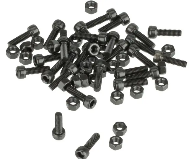 HT PA03A Pins Sort M3x10mm m/mutter, 32stk, stål, til PA03A 