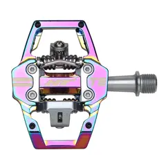 HT T2 Enduro Pedaler Oil Slick Alu, 4-pins, m/cleats, 376gr