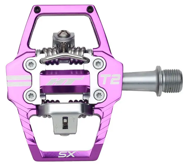 HT T2-SX BMX Pedaler Lilla Alu, 4-pins, m/cleats, 372gr 