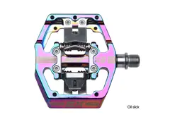 HT X3 DH Race Pedaler Oil Slick Alu, m/cleats, 476gr