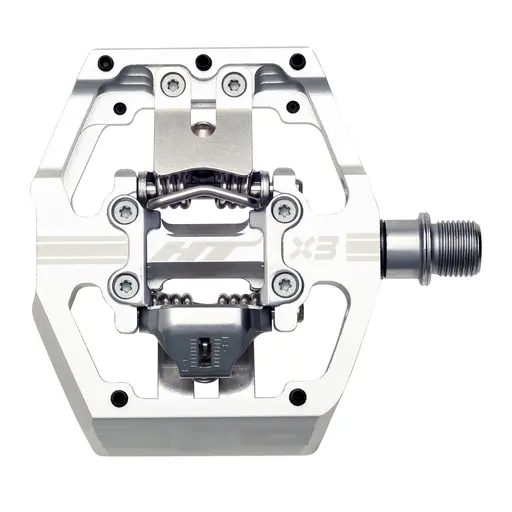 HT X3 DH Race Pedaler Sølv Alu, m/cleats, 476gr 