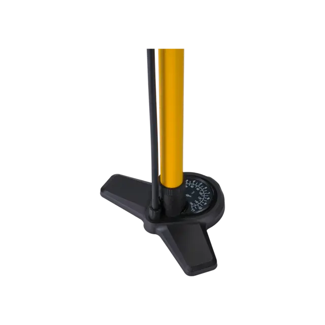 BBB AirBoost BFP-28 Manometerpumpe Gul Stål, 63cm, alle ventiler, 160psi/11bar 