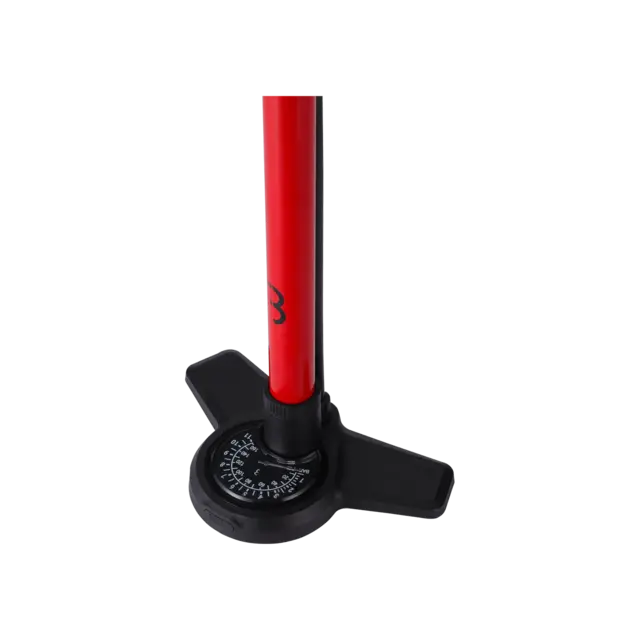 BBB AirBoost BFP-28 Manometerpumpe Rød Stål, 63cm, alle ventiler, 160psi/11bar 