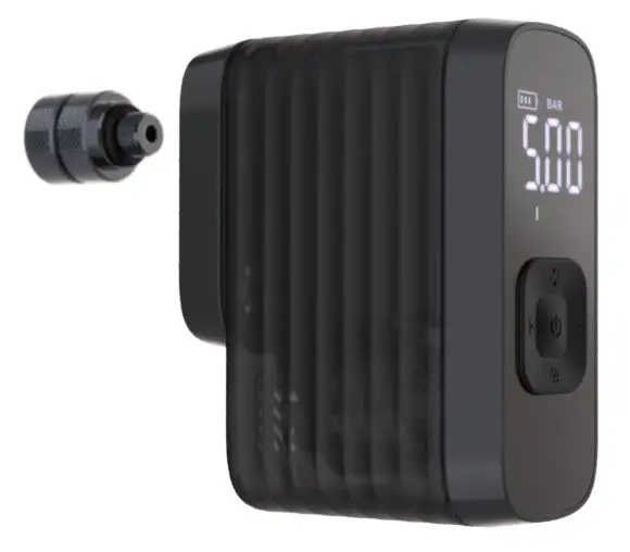 BBB BarBank BMP-201 Elektrisk Minipumpe LED-Display, 120psi/8.2bar, 160g, 600mAh 