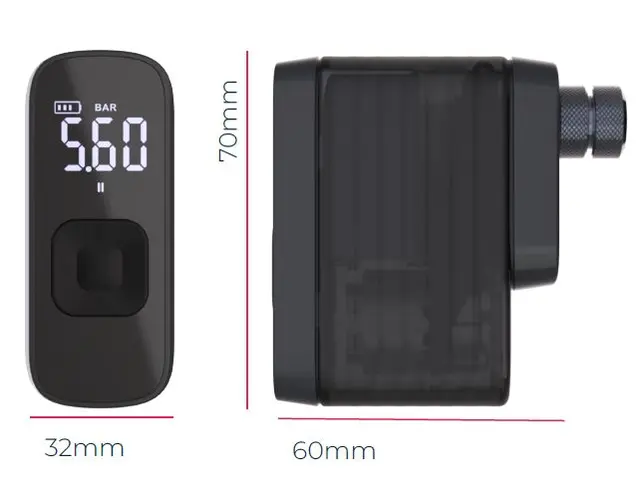 BBB BarBank BMP-201 Elektrisk Minipumpe LED-Display, 120psi/8.2bar, 160g, 600mAh 