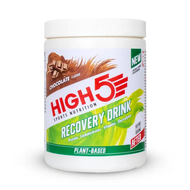 HIGH5 Recovery Drink Plant Sjokolade 450g,Plante basert, Vegansk,Dato30.06.26 