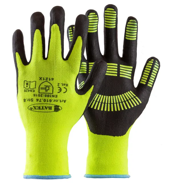 Batex Softgrip Mekanikerhanske Gul/Sort, Par 