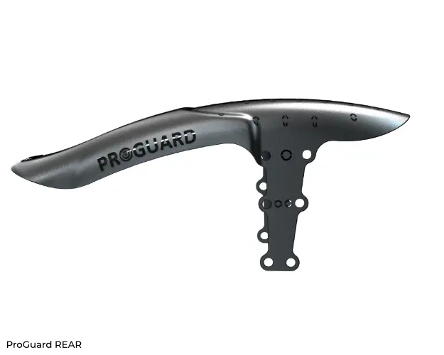 RRP ProGuard Rear MINI Bakskjerm Sort Til Bakramme, opptil 3" dekk, 325mm,127g 