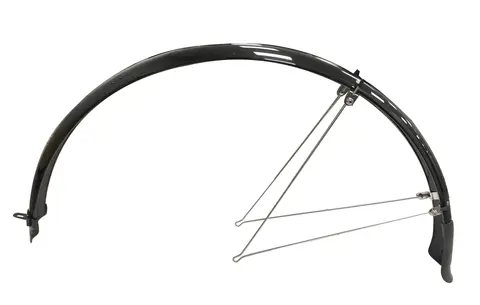 SunnyWheel Skjermsett 28"/57mm m/stivere, Sort, Plast, Skvettlapper