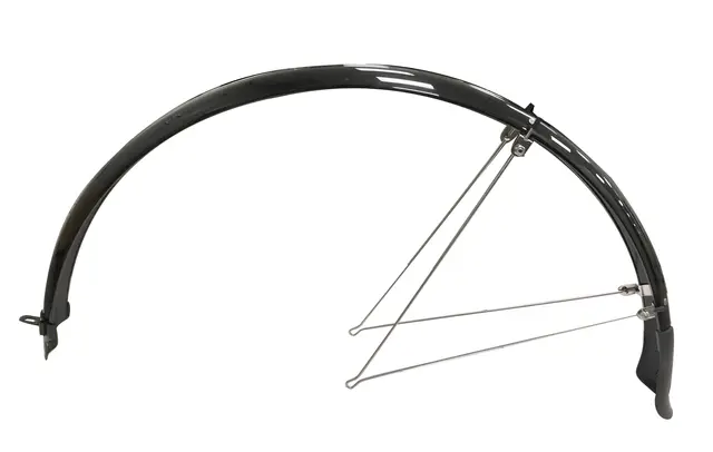 SunnyWheel Skjermsett 28"/57mm m/stivere, Sort, Plast, Skvettlapper 