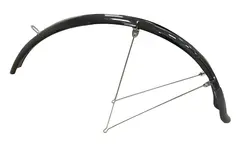 SunnyWheel Skjermsett 28"/45mm m/stivere, Sort, Plast, Skvettlapper