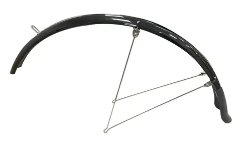SunnyWheel Skjermsett 28"/45mm m/stivere, Sort, Plast, Skvettlapper