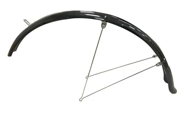 SunnyWheel Skjermsett 28"/45mm m/stivere, Sort, Plast, Skvettlapper 