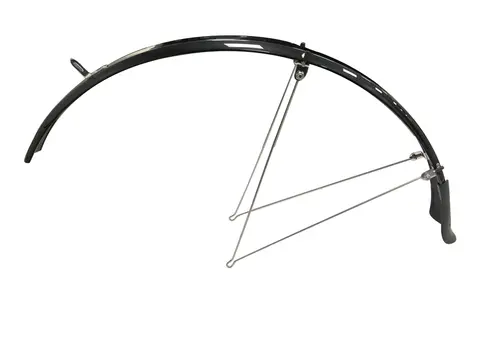 SunnyWheel Skjermsett 28"/38mm m/stivere, Sort, Plast, Skvettlapper
