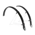 Eurofender Rapido Skjermsett m/stivere, Sort, Plast, Skvettlapper