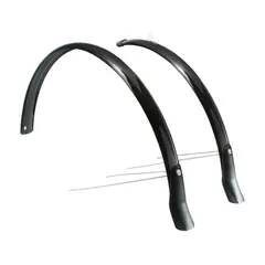Eurofender Snello Skjermsett m/stiver, Sort, Plast, Skvettlapper