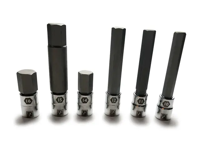 Pedro's Large Sizes Hex Bit Set 10,11,12,15mm(65mm), 14,16mm(21mm) 