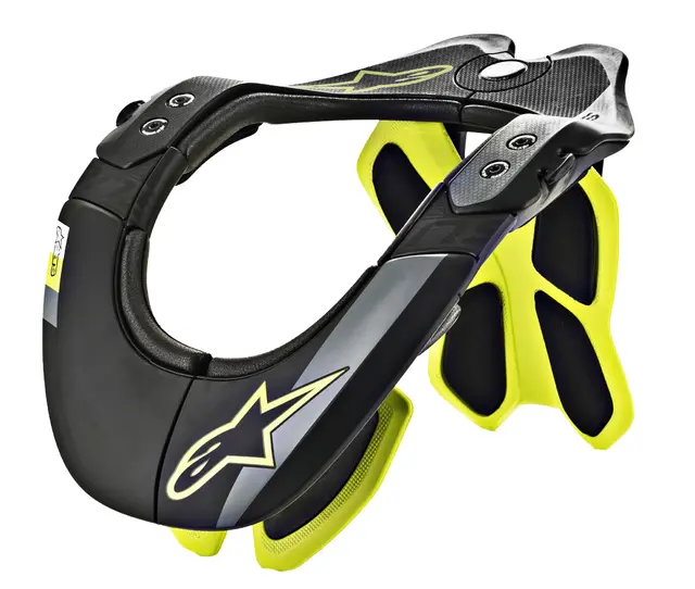 Alpinestars Bns Tech 2 Nakkebeskytter X-Small/Medium, Sort/Gul, Cat II, 630gr 