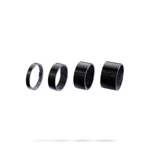 BBB UltraSpace BHP-35 Carbon Foring Sett 1 1/8" x 5,10,15,20mm sort carbon, 13 gr