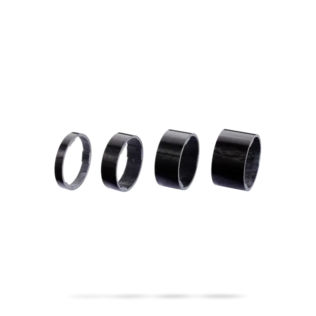 BBB UltraSpace BHP-35 Carbon Foring Sett 1 1/8" x 5,10,15,20mm sort carbon, 13 gr 