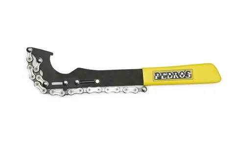 Pedro's Pro Chain Whip Kjedepisk Sort/gul, 5-12 delt, 1/2"x3/32" 