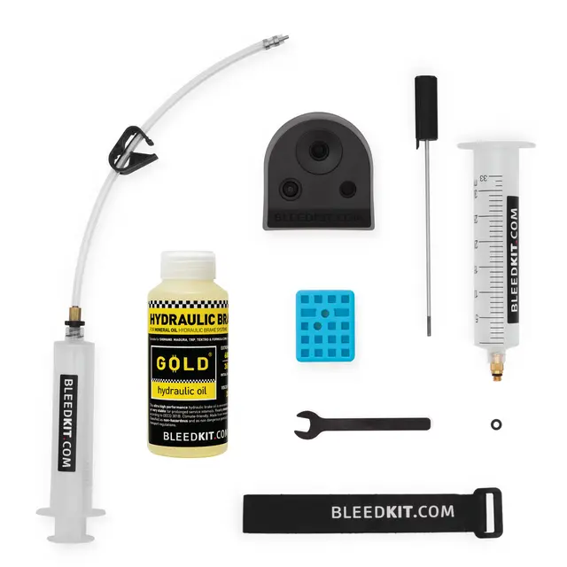 Bleedkit SHIMANO Premium GOLD Luftesett Sprøyter, GOLD-Olje, 7mm nøkkel, hansker 