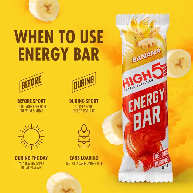 HIGH5 EnergyBar Banan 12pk, 55gr 