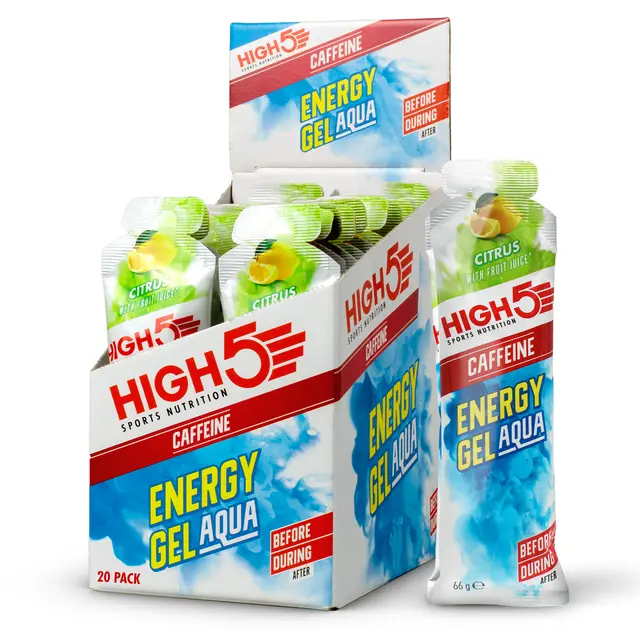 HIGH5 EnergyGel Aqua Koffein Sitrus 20pk, 66gr 