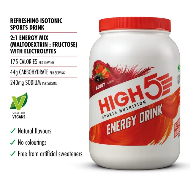 HIGH5 Energy Drink Bær 2.2kg, Pulver 