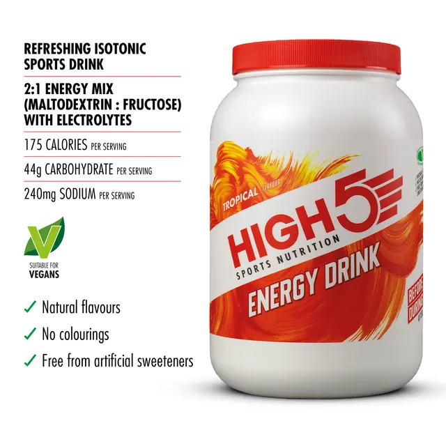 HIGH5 Energy Drink Tropisk 2.2kg, Pulver 