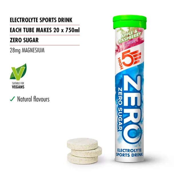 HIGH5 Zero Eple/Bringebær 8pk, 80gr - 20 tabletter 