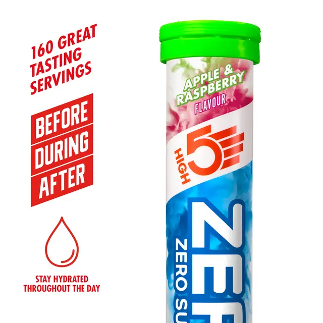 HIGH5 Zero Eple/Bringebær 8pk, 80gr - 20 tabletter 