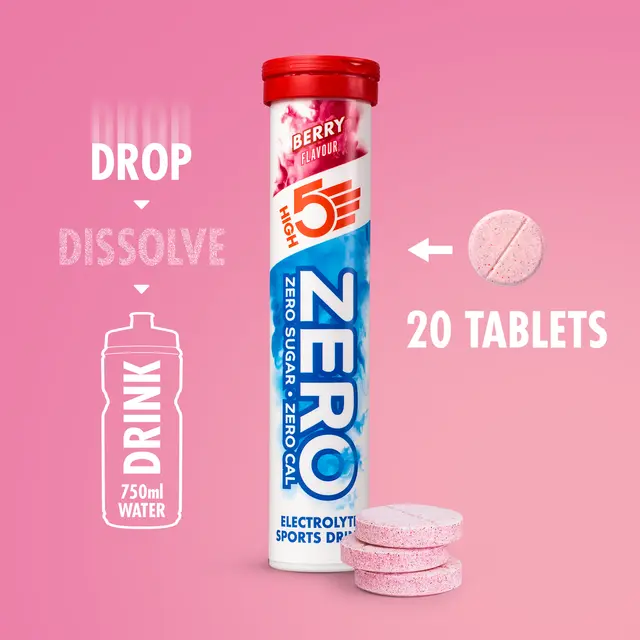 HIGH5 Zero Bær 8pk, 80gr - 20 tabletter 