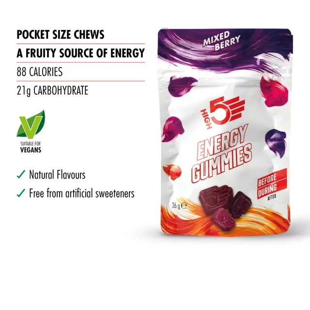 HIGH5 Energy Gummies Bær 10pk, 26g 