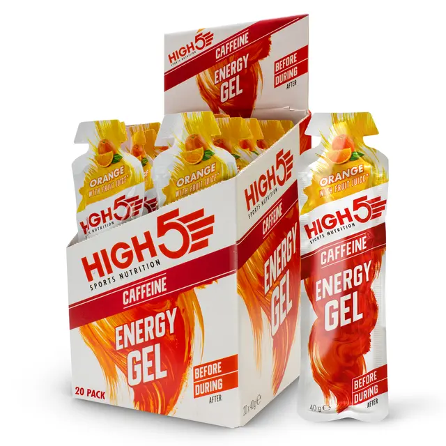 HIGH5 EnergyGel Koffein Appelsin 20pk, 40gr 