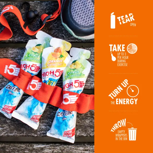 HIGH5 EnergyGel Aqua Appelsin 5pk, 66gr 