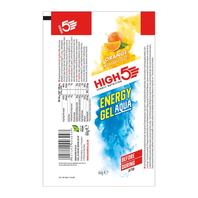 HIGH5 EnergyGel Aqua Appelsin 5pk, 66gr 