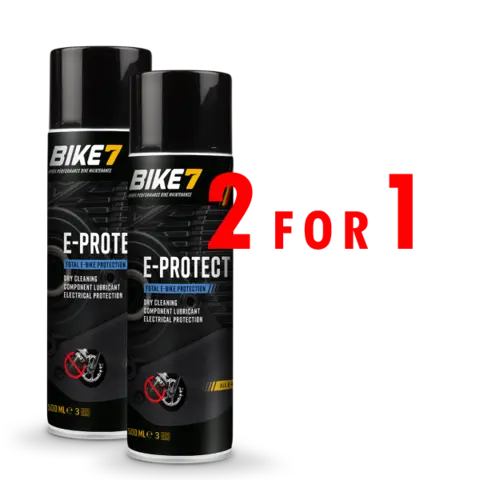Bike7 E-Protect Smøring/Polish 2for1 2x500ml, Vask-/smørespray for El-sykkel
