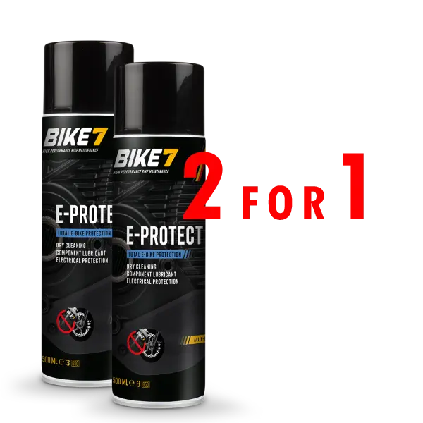 Bike7 E-Protect Smøring/Polish 2for1 2x500ml, Vask-/smørespray for El-sykkel 