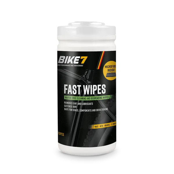 Bike7 Fast Wipes Rensekluter 70stk, 19x22cm, ink microfiberklut 