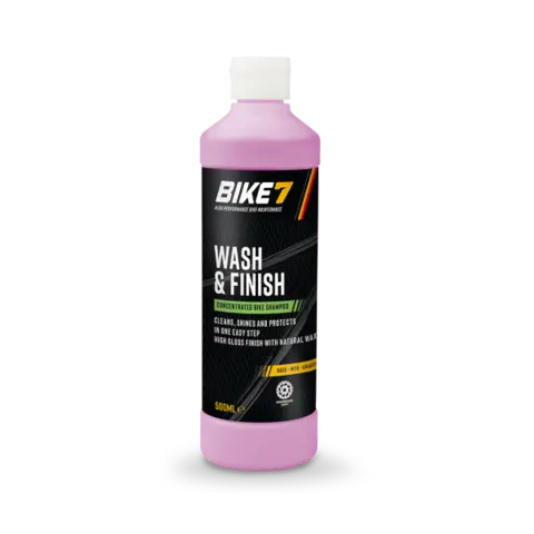 Bike7 Wash &amp; Finish Sykkelvask 500ml Til hele sykkelen, 1:10 blanding