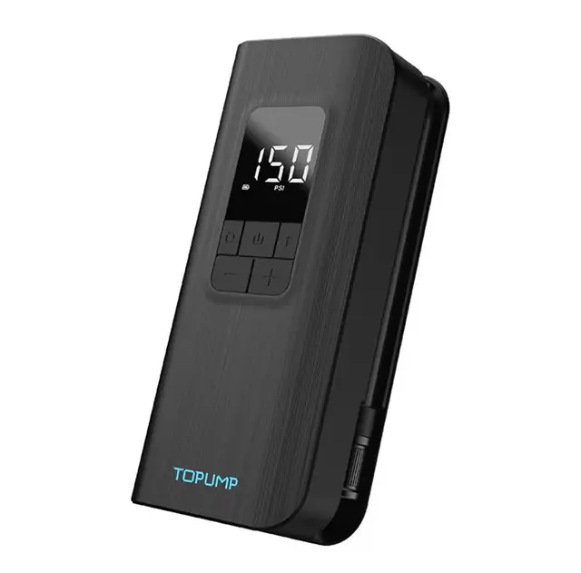 Topump A12 Elektrisk Pumpe LED-Display, 150psi, 410g, 2x2000mAh 