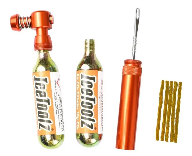 Ice Toolz Tubeless & CO2 Inflator Kit Verktøy med plugger, regulator, patroner 