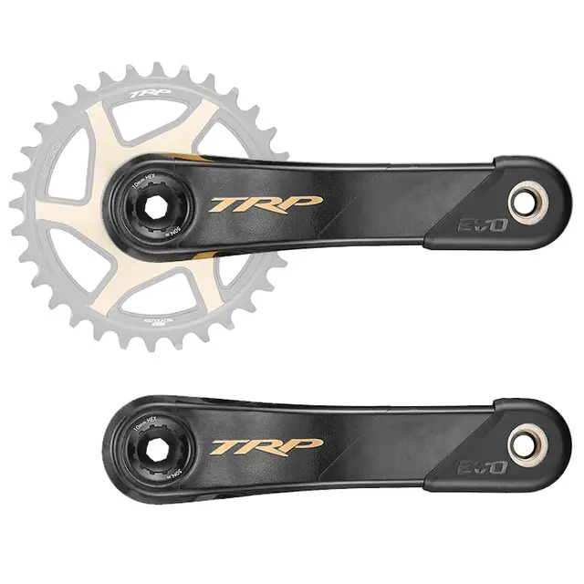 TRP EVO Carbon Krankarm GOLD 68/73mm, u/drev, M9050, karbon, 500r 
