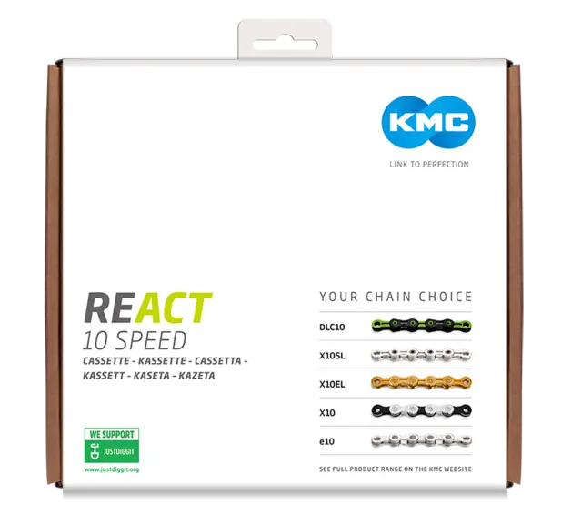 KMC REACT E-bike 10-Delt Kassett 11-36T, sort, Shimano kompatibel, stål 